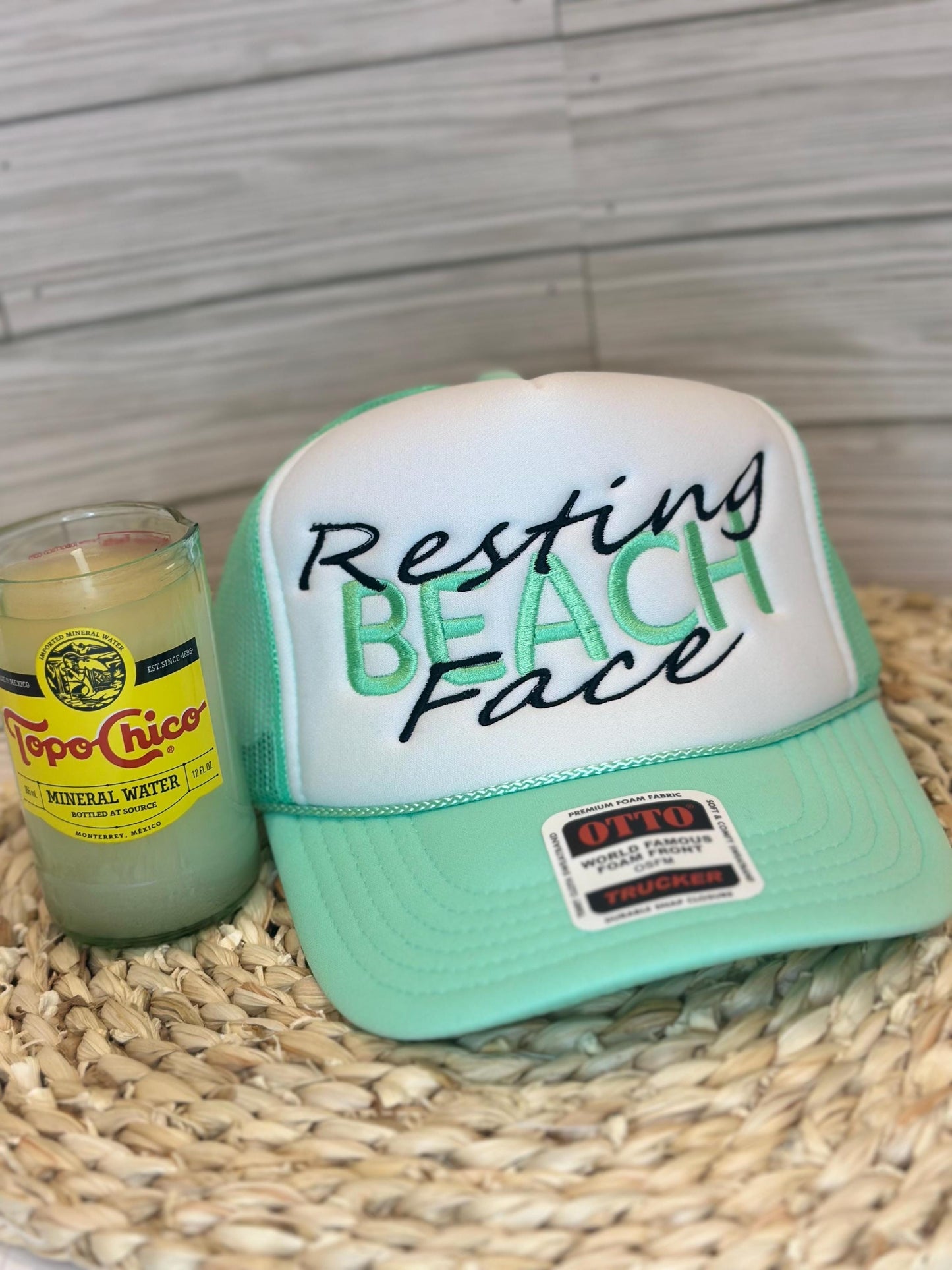 Resting Beach Face Trucker Hat
