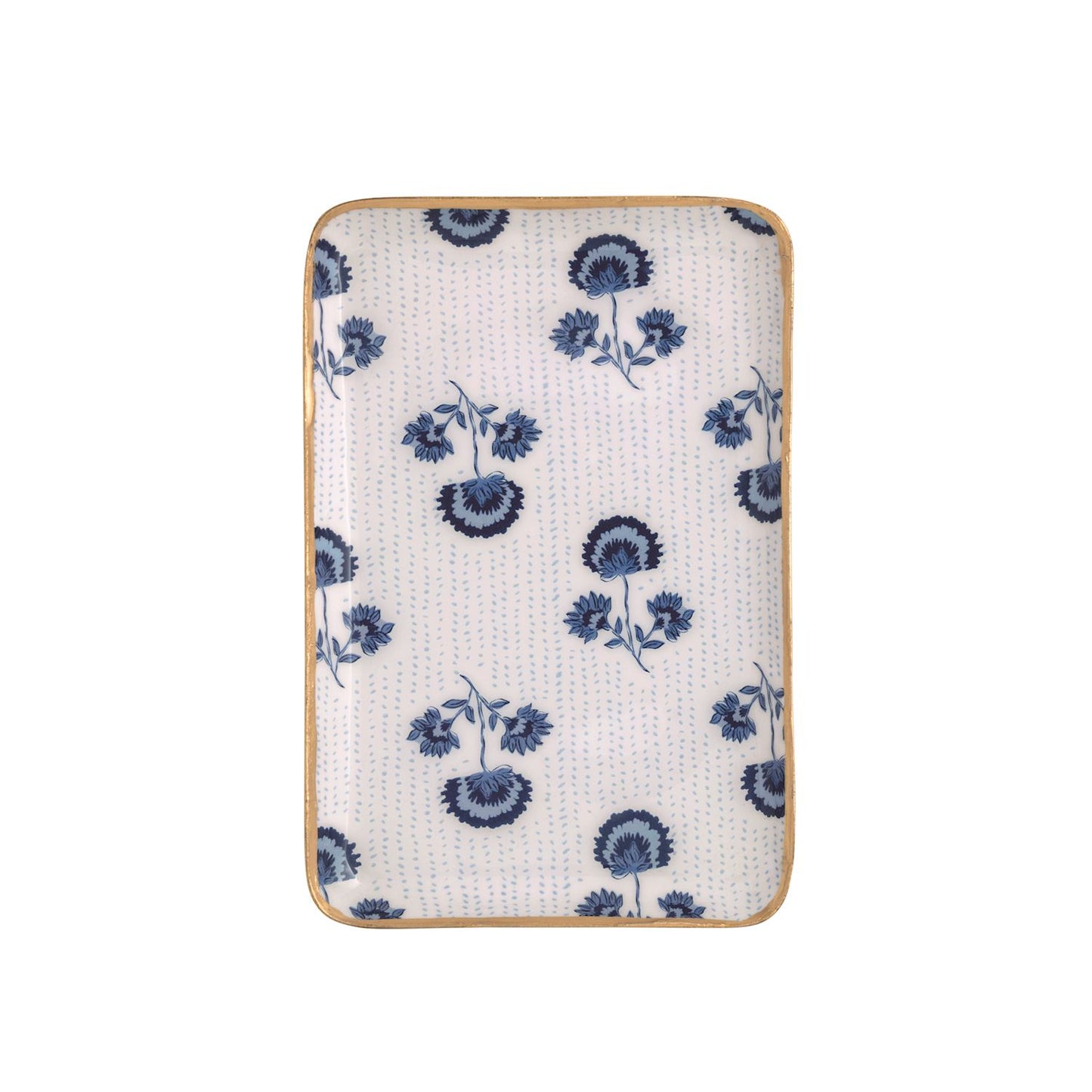 Dot Floral Pattern Trinket Dish