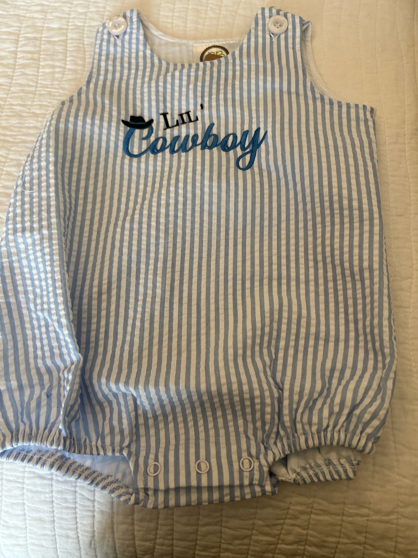 Lil Cowboy Seersucker