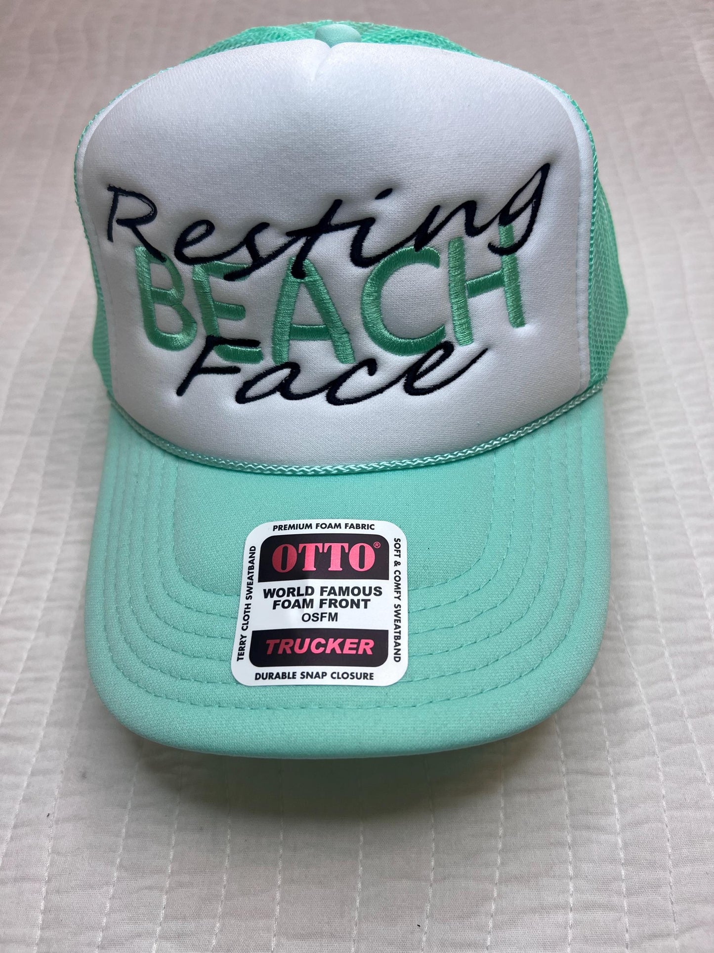 Resting Beach Face Trucker Hat