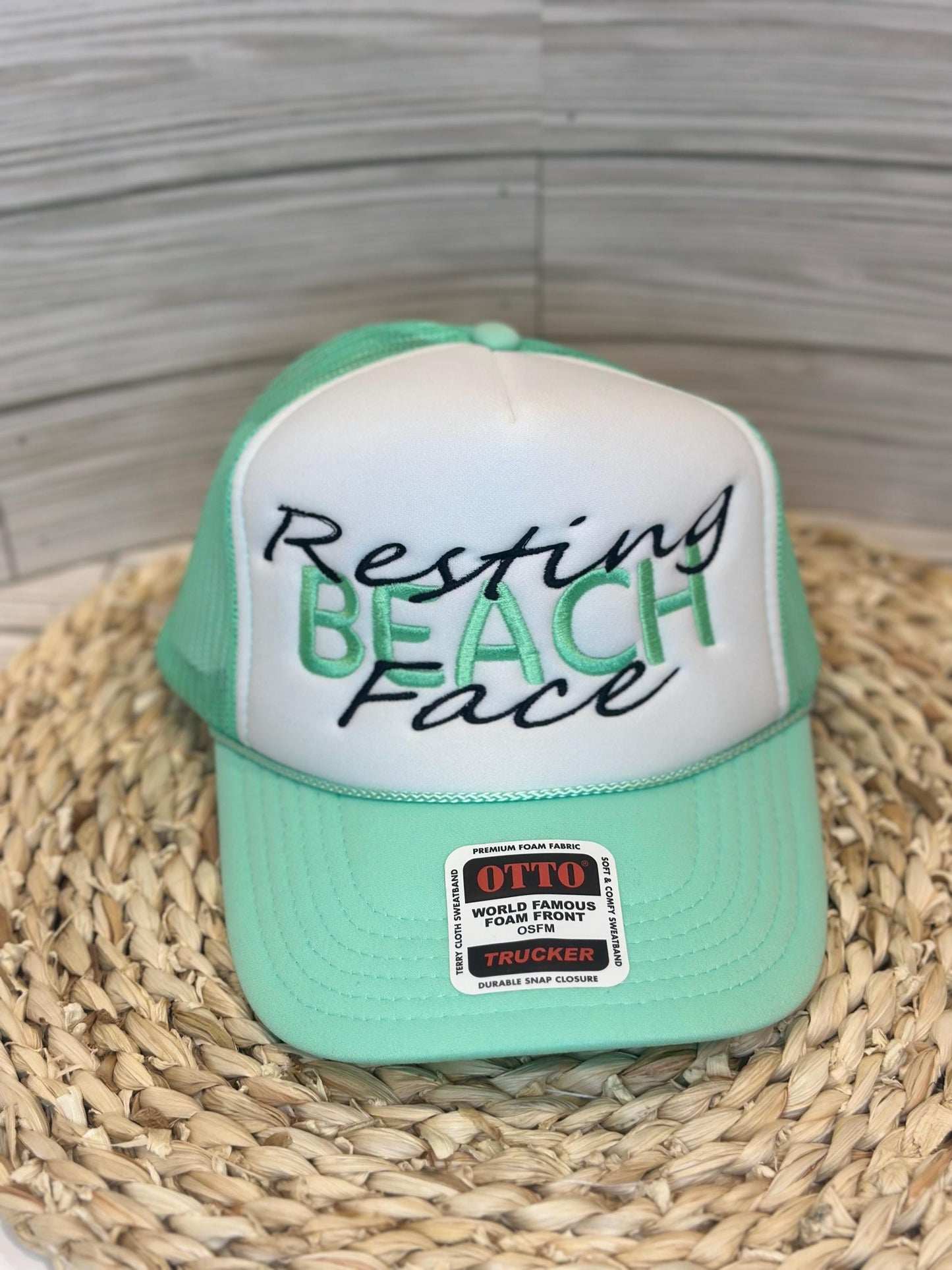 Resting Beach Face Trucker Hat