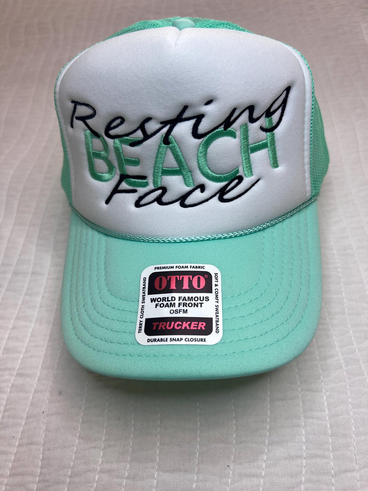 Resting Beach Face Trucker Hat