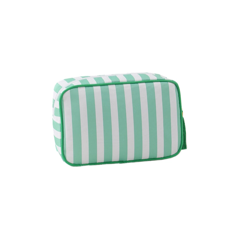 Striped Cosmetic Bag – Simple & Fresh Travel Makeup and Toiletry Pouch