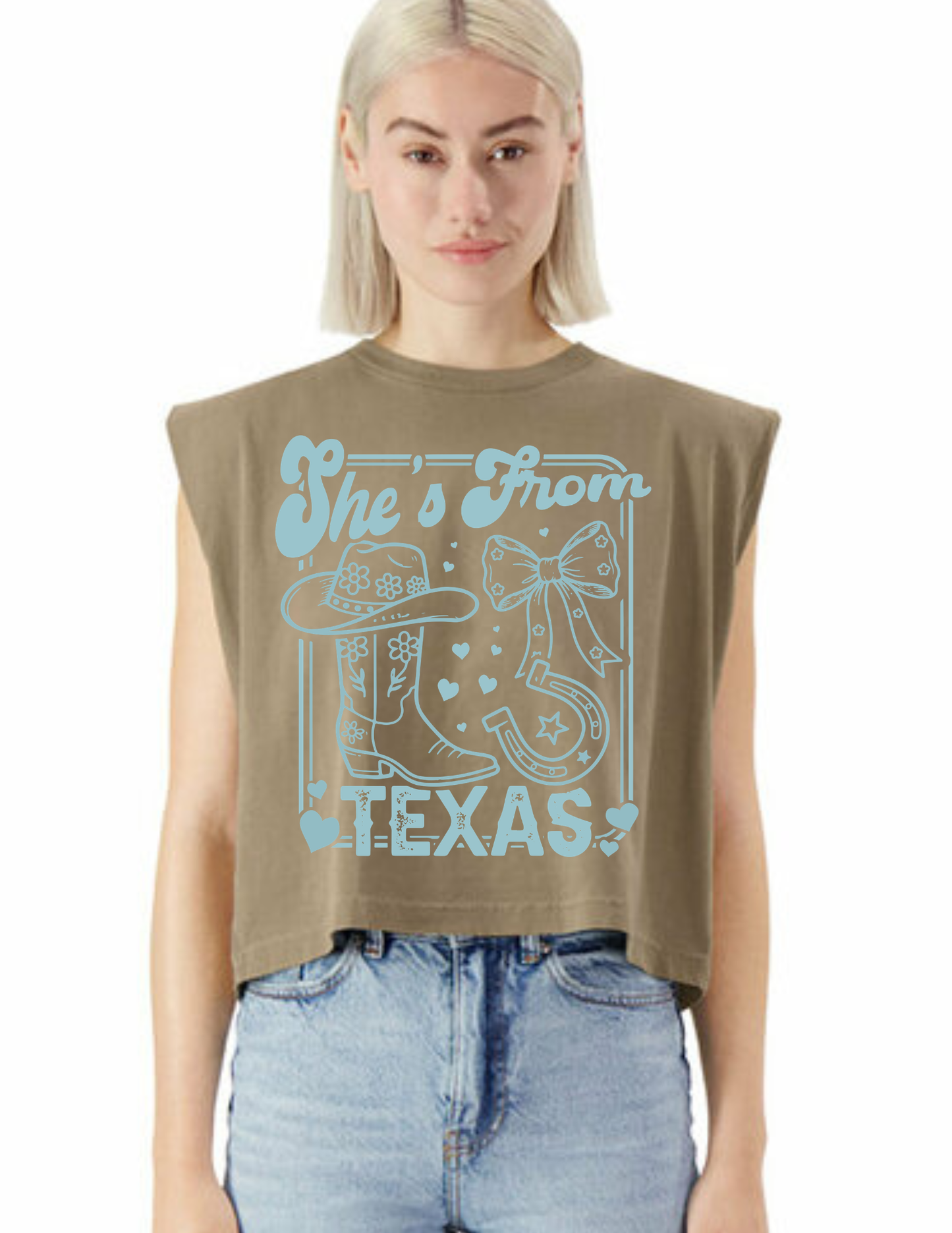 She’s From Texas Crop Tee