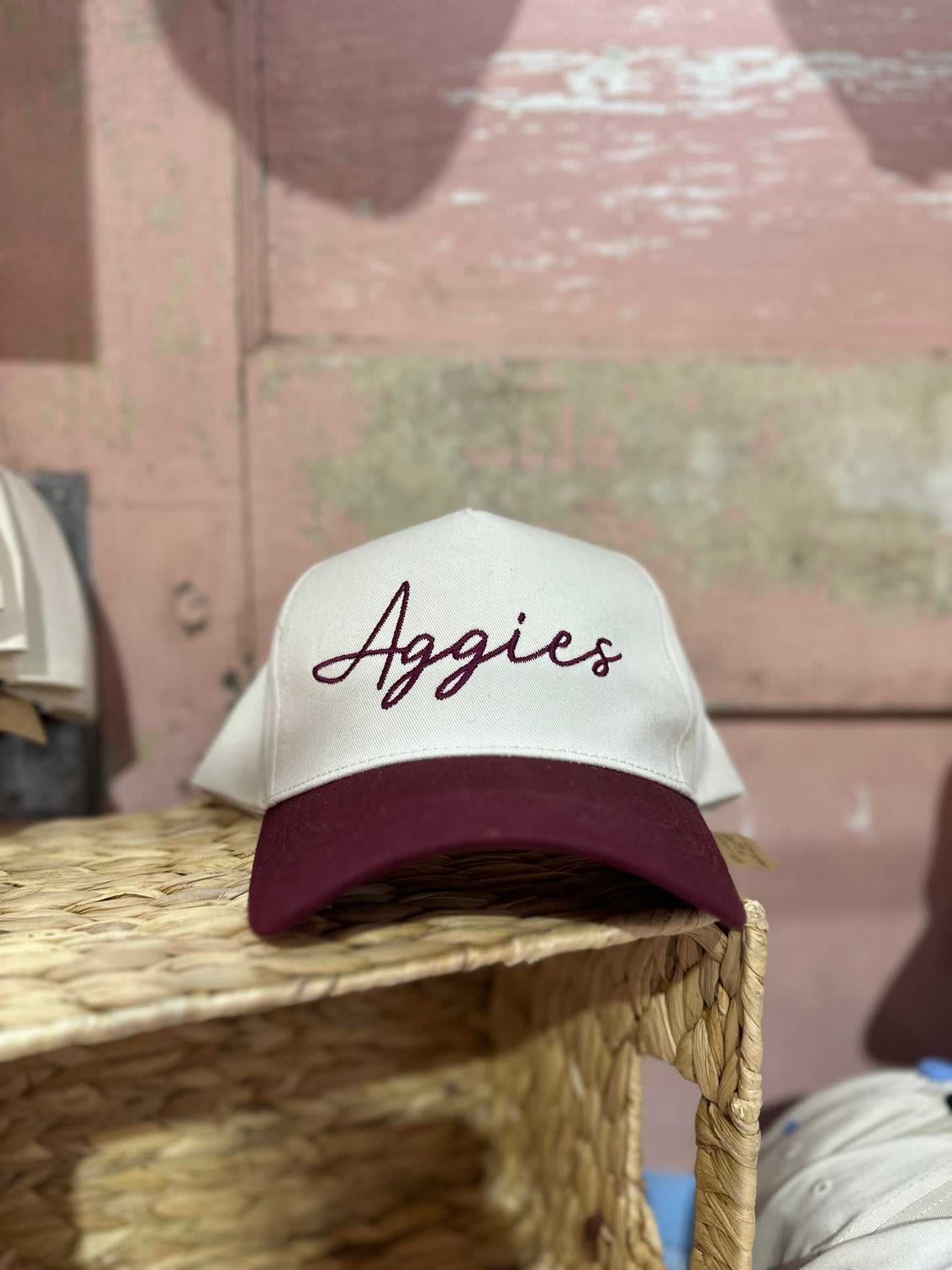 Aggies Script Two-Tone Hat – College Station
