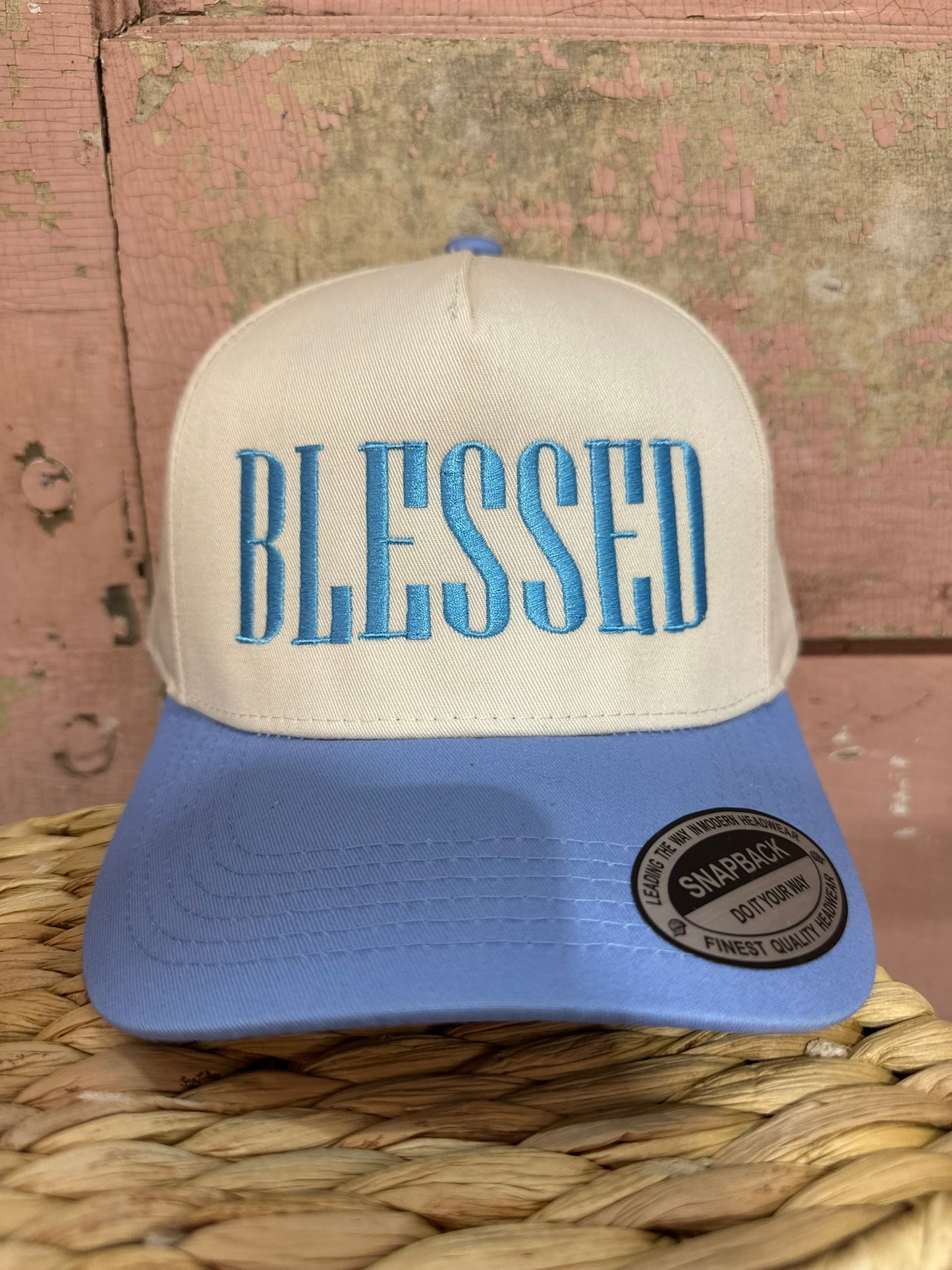 BLESSED Embroidered Snapback Hat