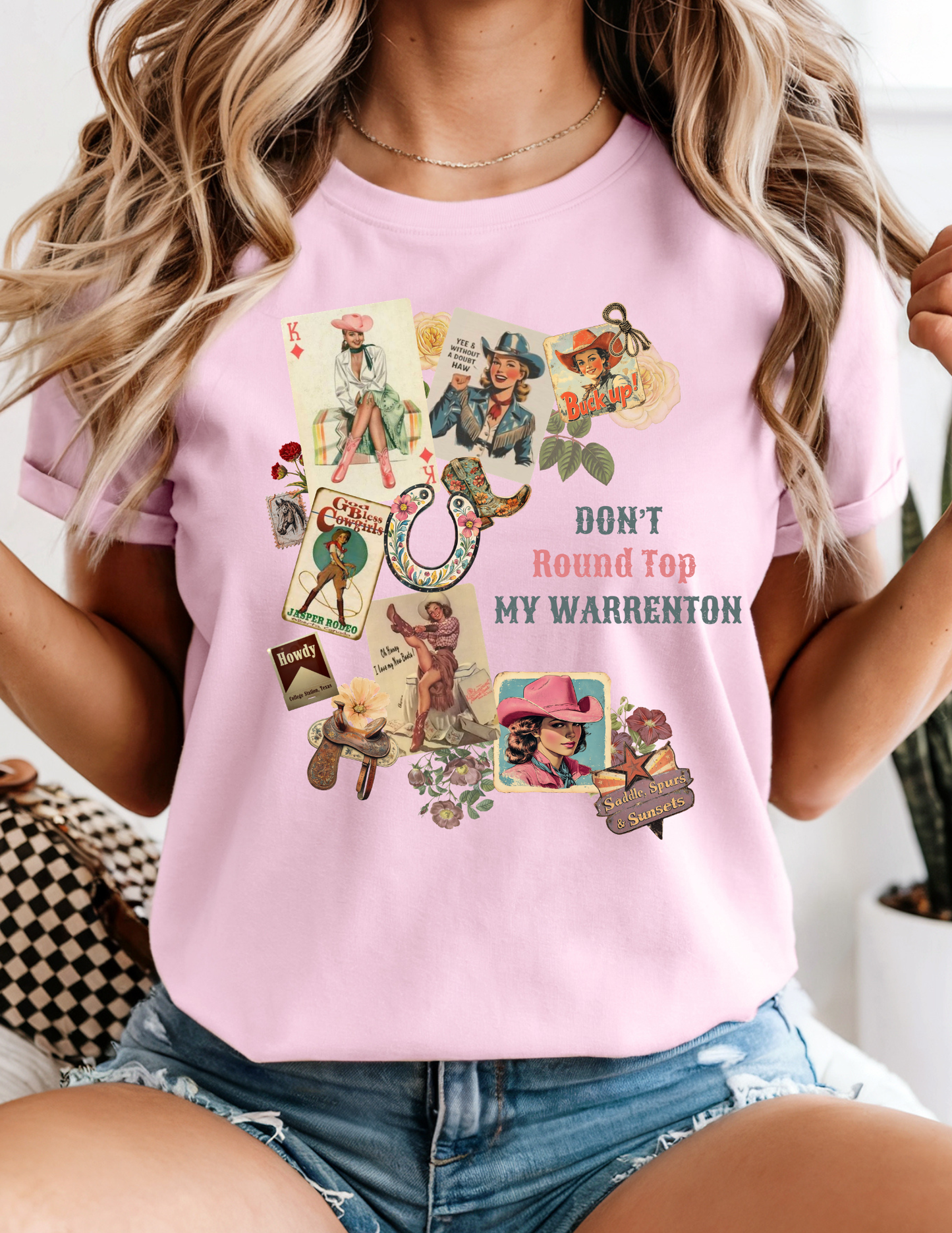 Don’t Round Top My Warrenton – Vintage Cowgirl Tee