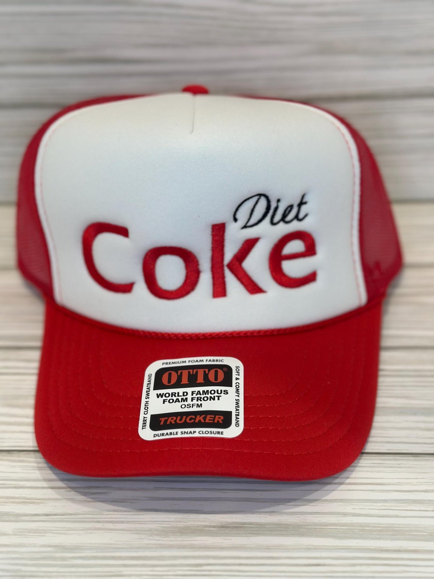Diet coke trucker hat “Ice. Straw. Can. Repeat