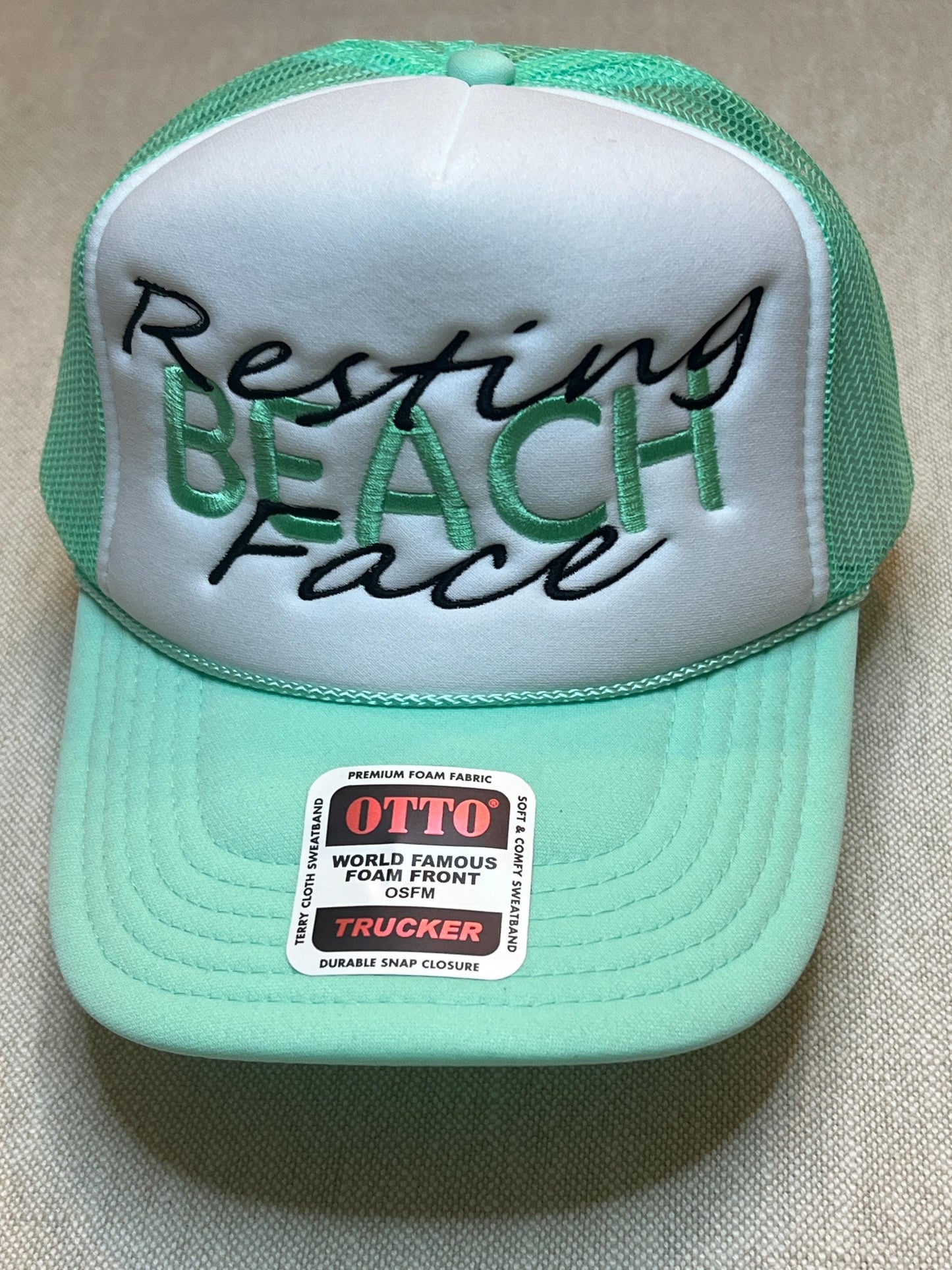 Resting Beach Face Trucker Hat