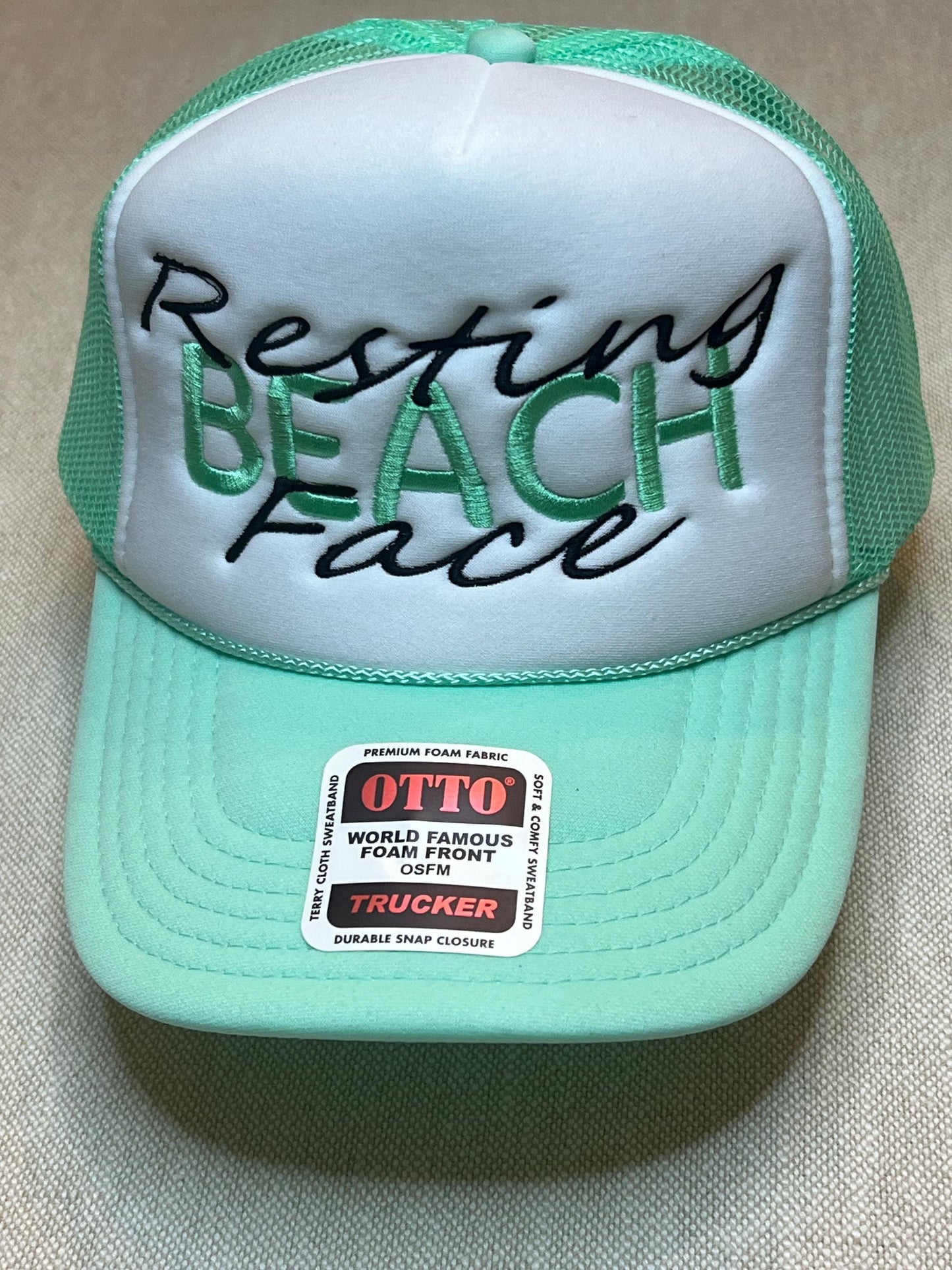 Resting Beach Face Trucker Hat