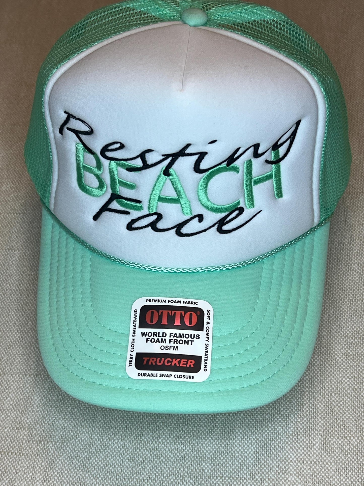 Resting Beach Face Trucker Hat