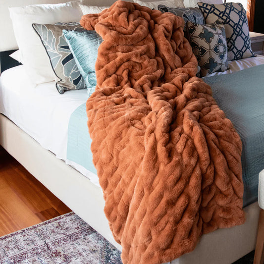 Copper Chic Minky Blanket