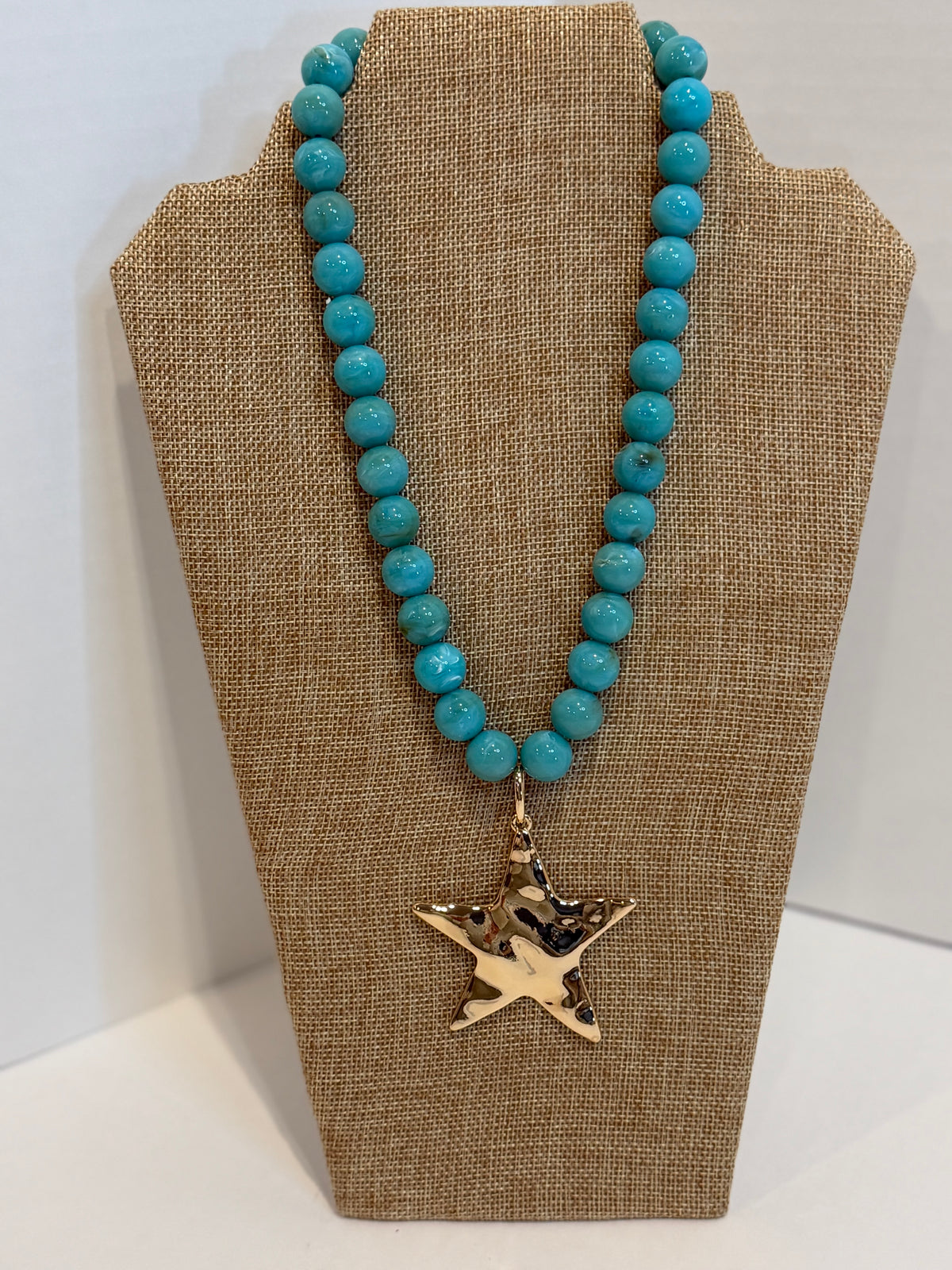 Beaded Necklace with Star Charm