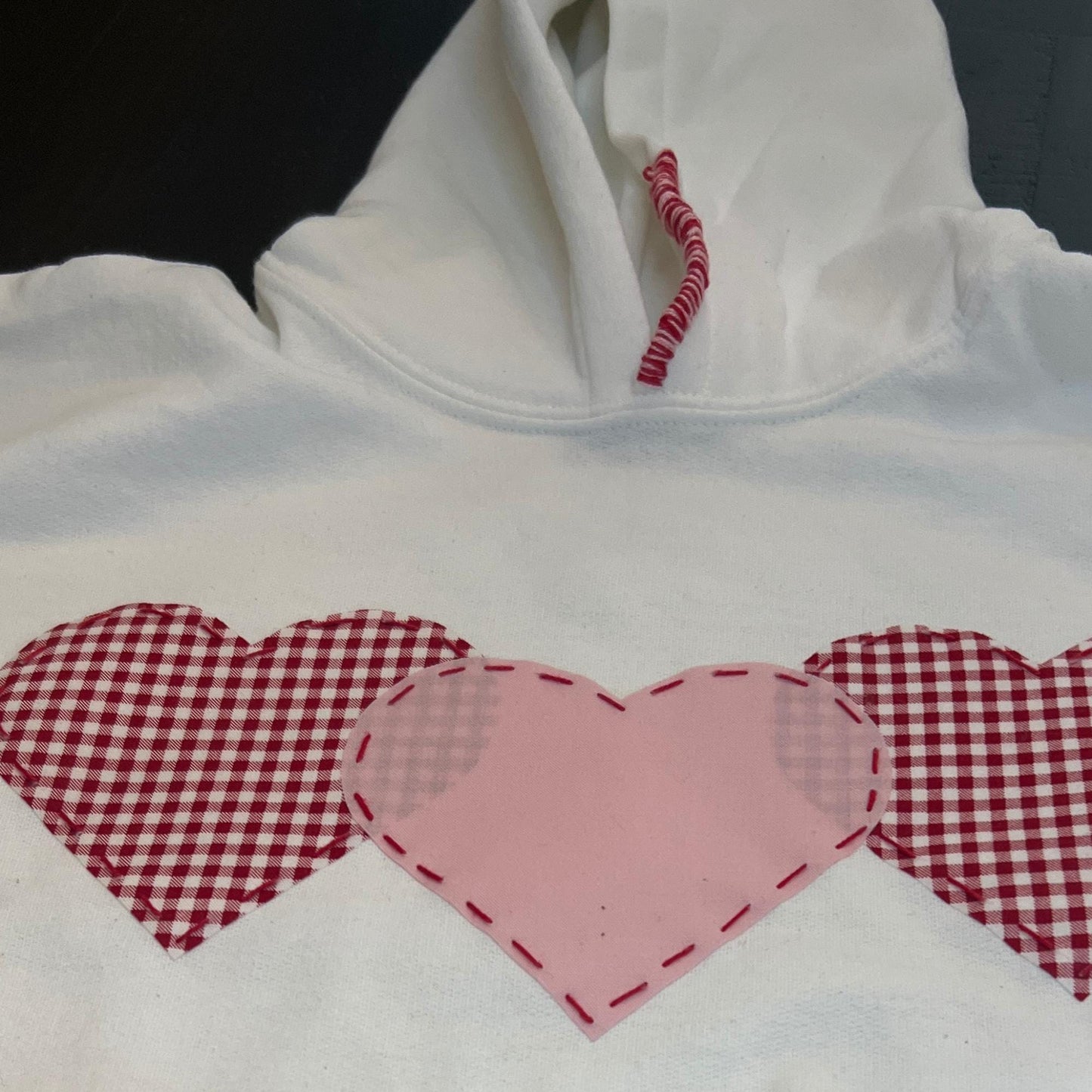 Heart Patchwork Hoodie Handmade with Love