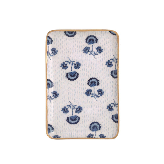 Dot Floral Pattern Trinket Dish