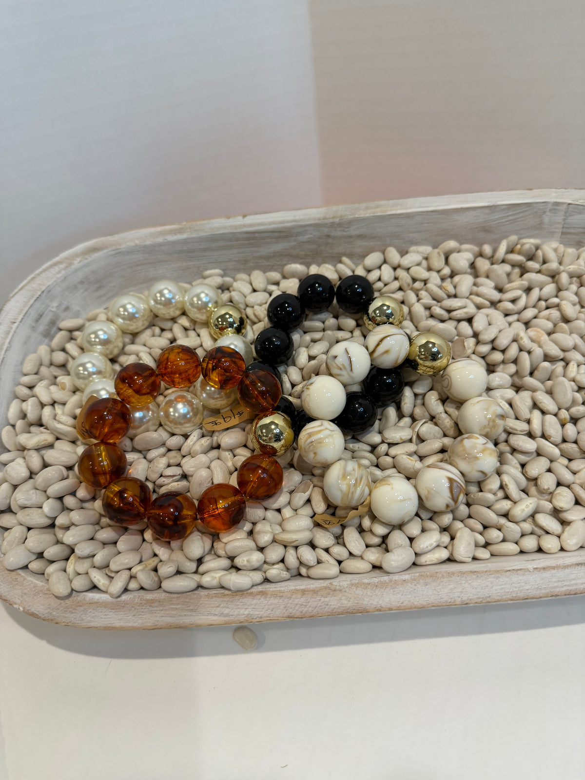 Large Beaded Bracelet with Gold Bead