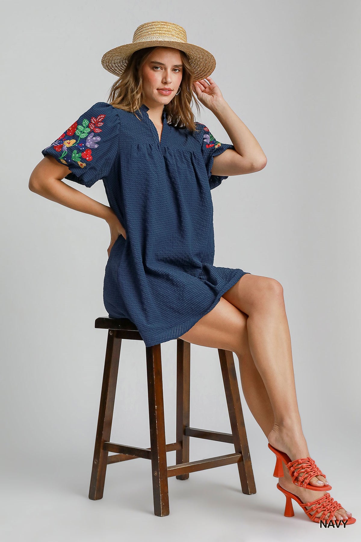 Embroidery Sleeve Dress