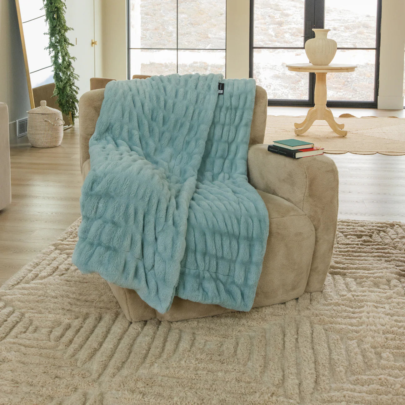 Glacier Glide Chic Minky Blanket