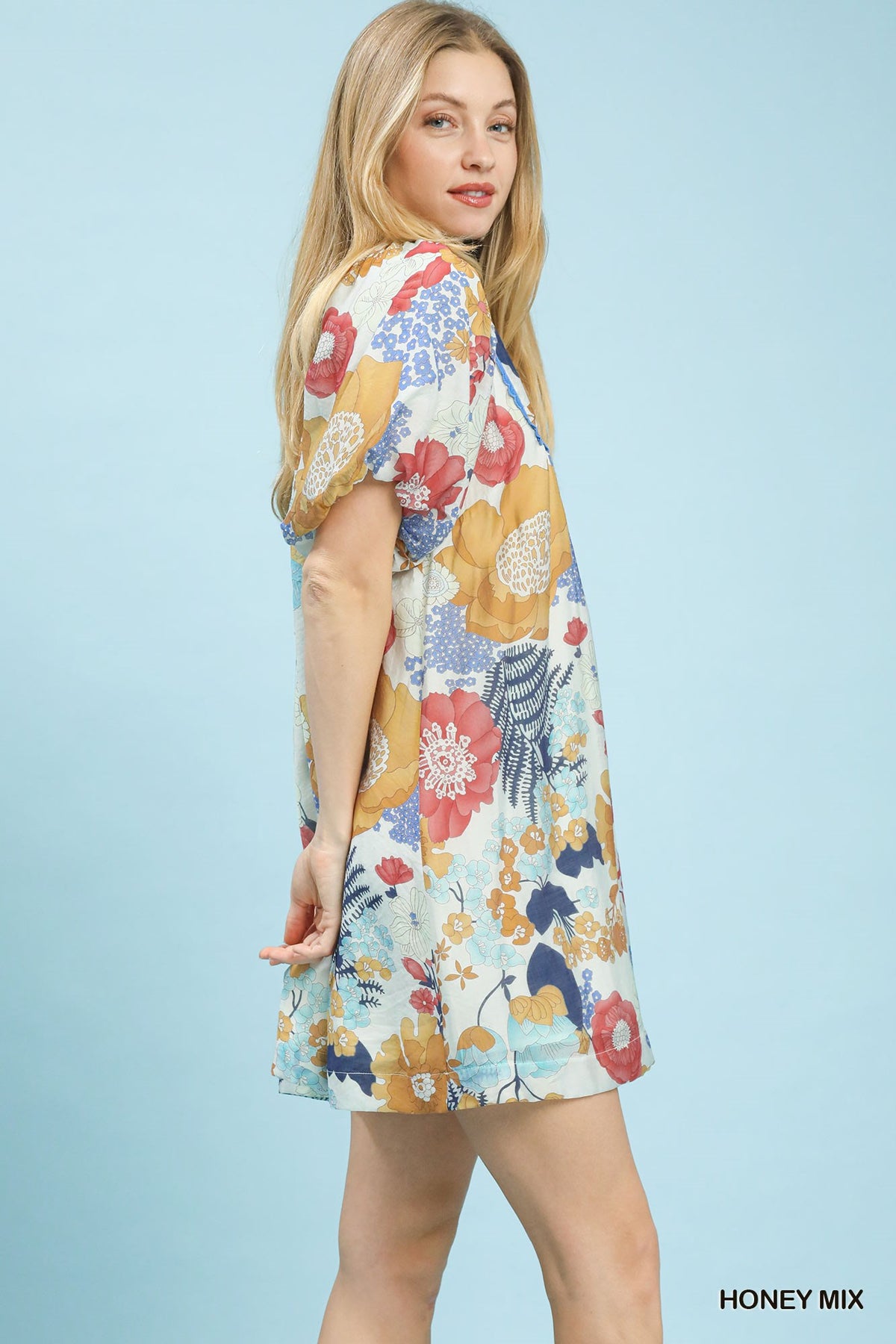 Mix Floral Babydoll Dress