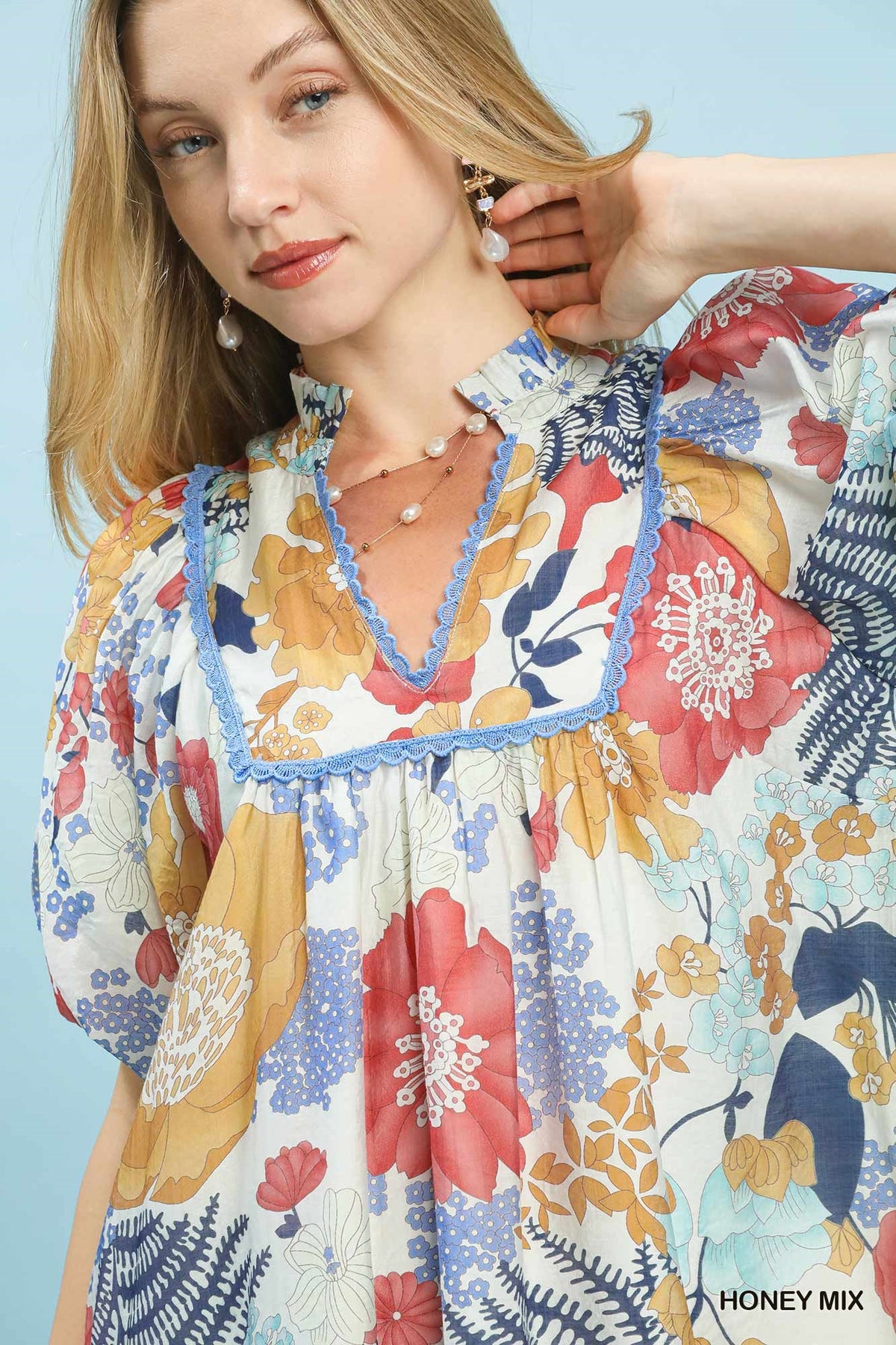 Mix Floral Babydoll Dress