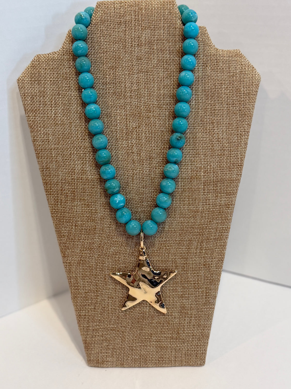 Beaded Necklace with Star Charm