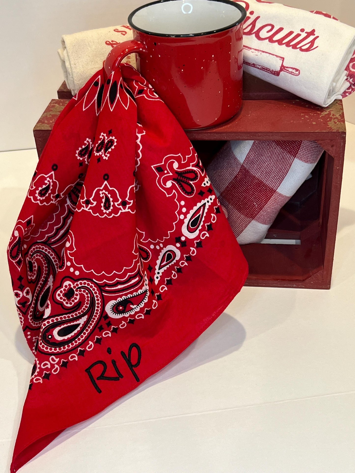PERSONALIZED Embroidered Western Bandana, custom handkerchief, bridal party, western wear, rodeo, cowgirl, monogram, wedding, Bachelorette