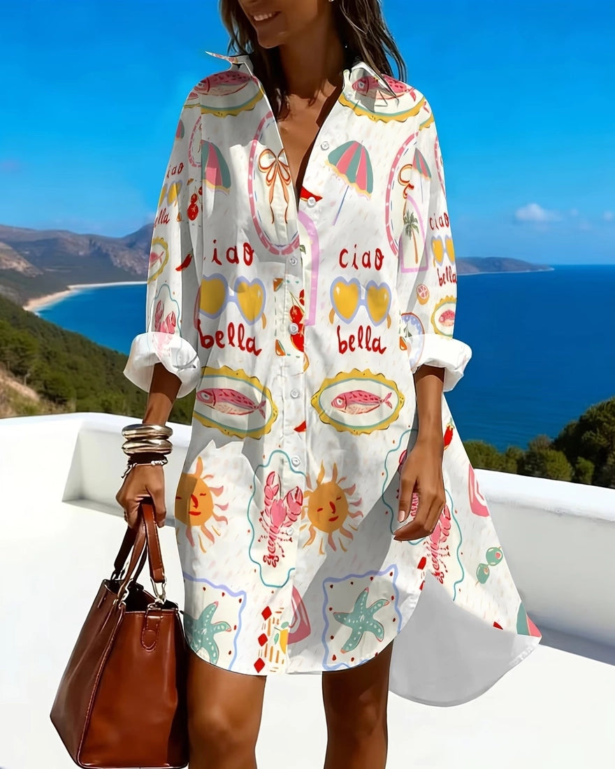 Vacation Coastal Sardines Dress