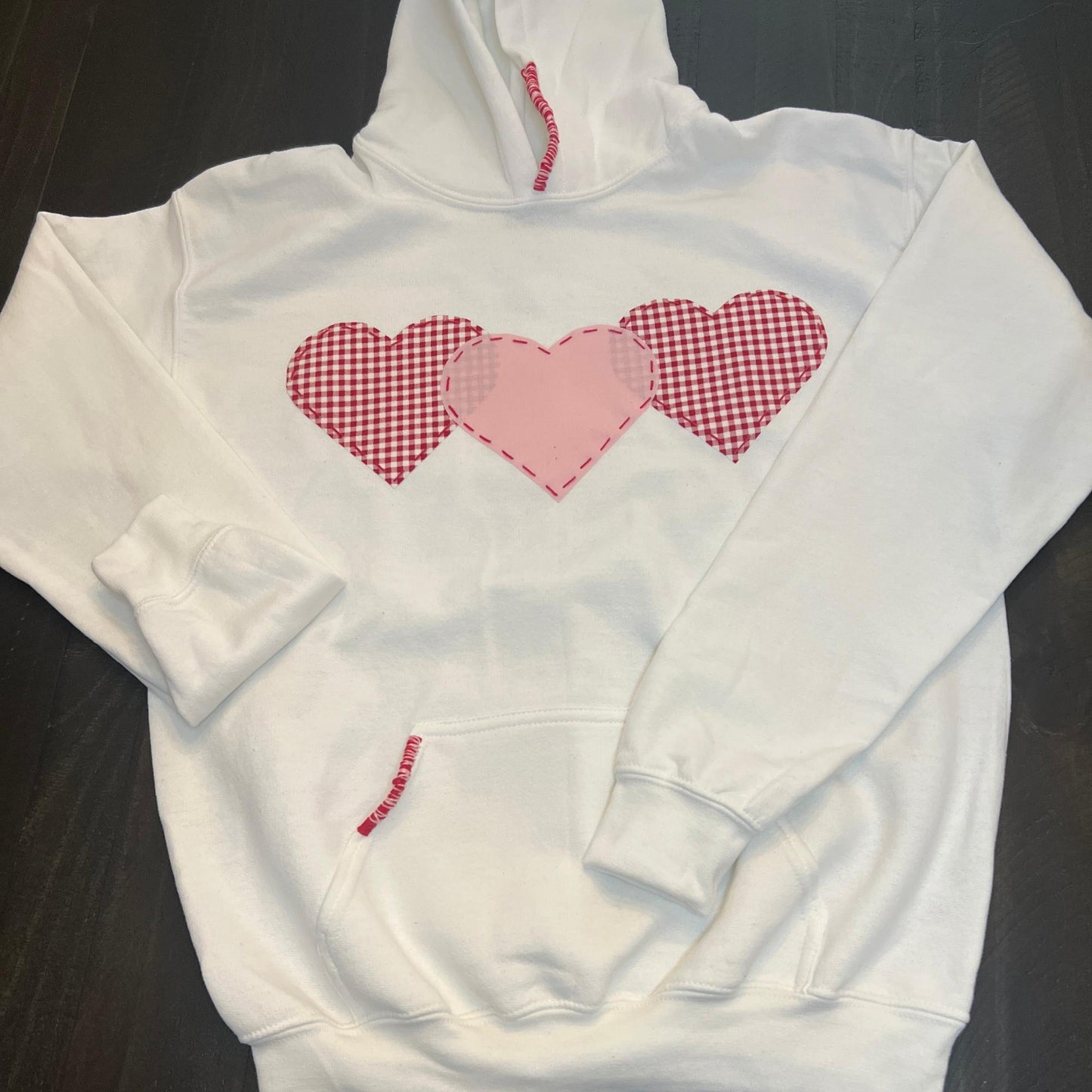 Heart Patchwork Hoodie Handmade with Love