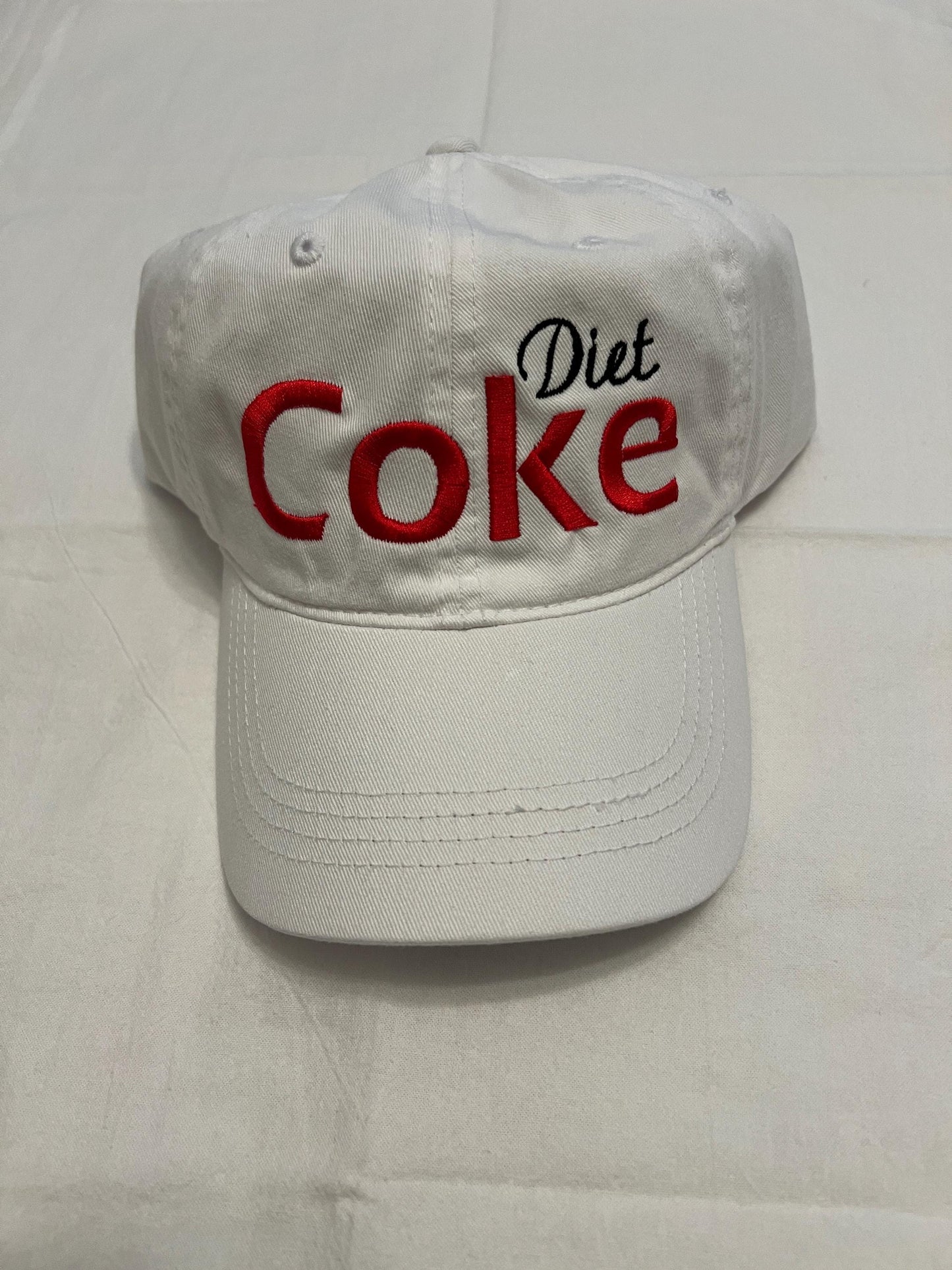 Diet coke pony tail hat.. “Ice. Straw. Can. Repeat