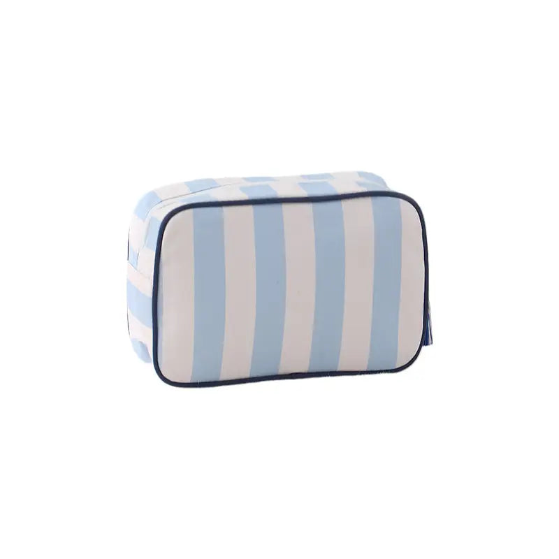 Striped Cosmetic Bag – Simple & Fresh Travel Makeup and Toiletry Pouch