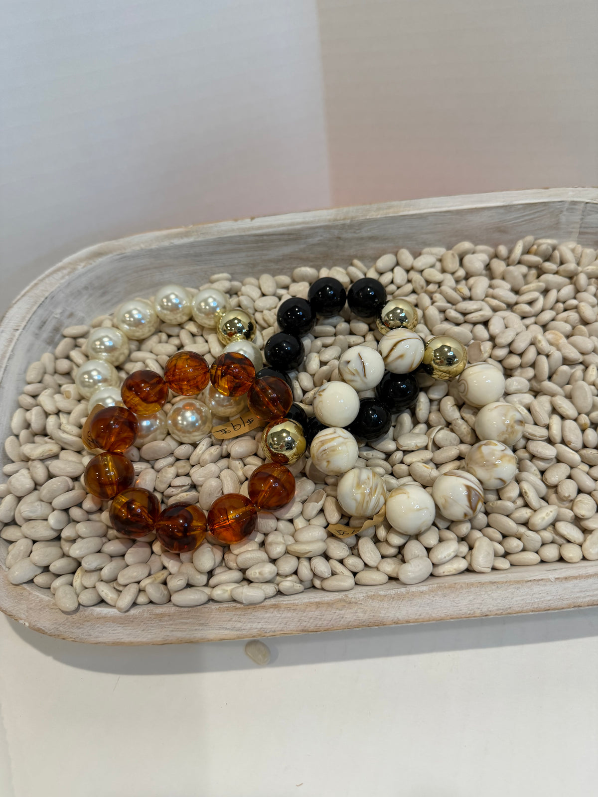 Large Beaded Bracelet with Gold Bead
