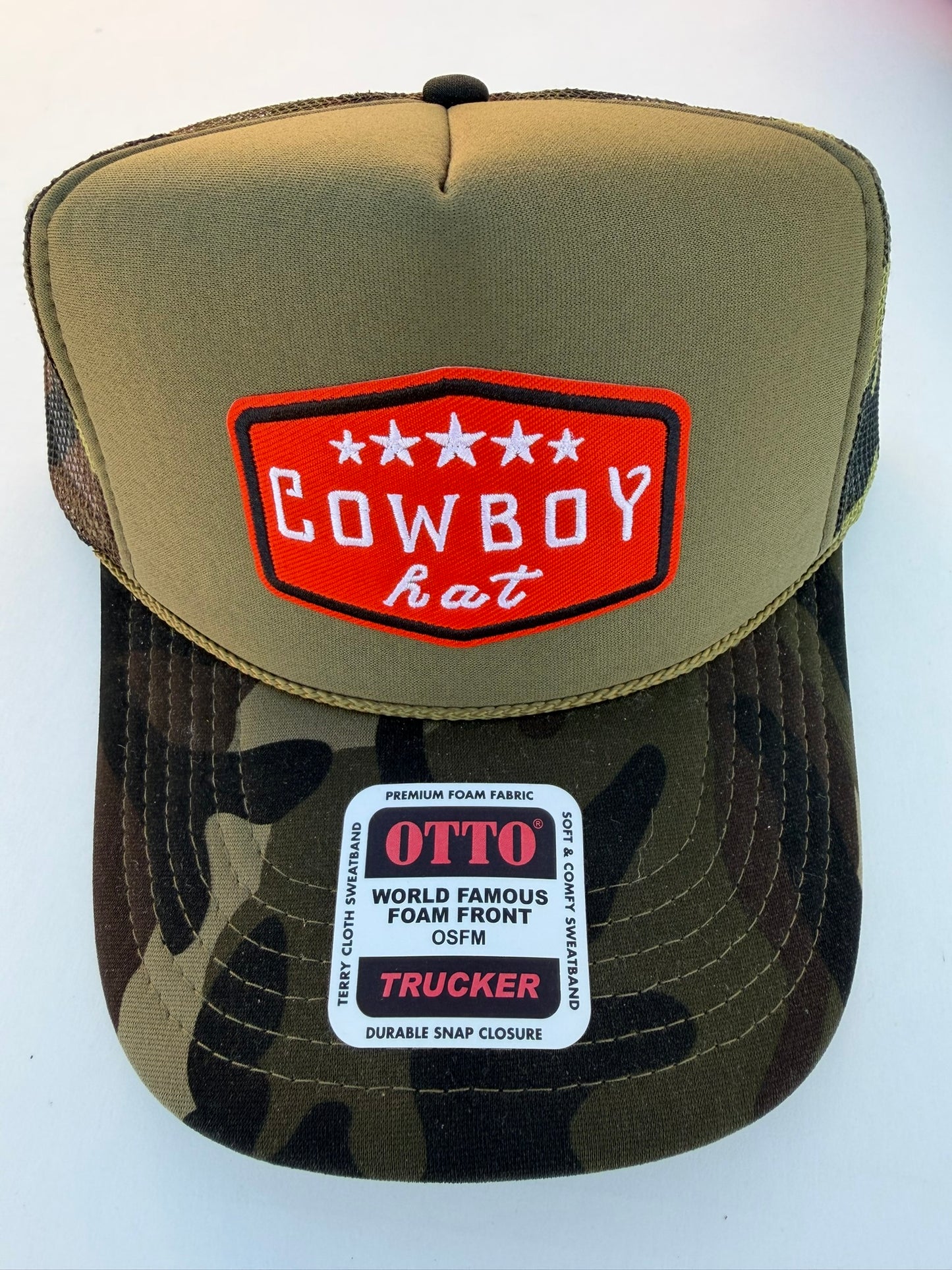 Cowboy Hat Patch Trucker Hat