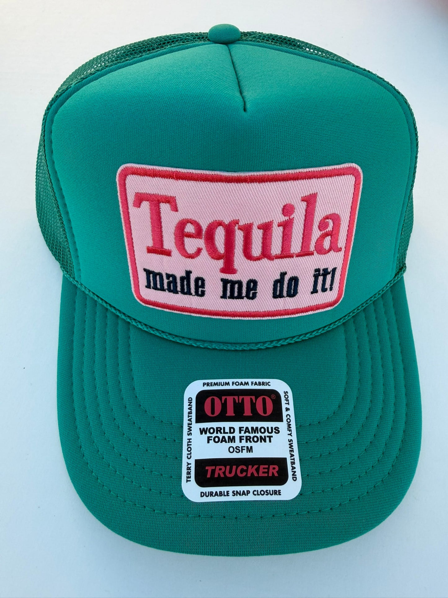 Tequila Made Me Do It Patch Trucker Hat