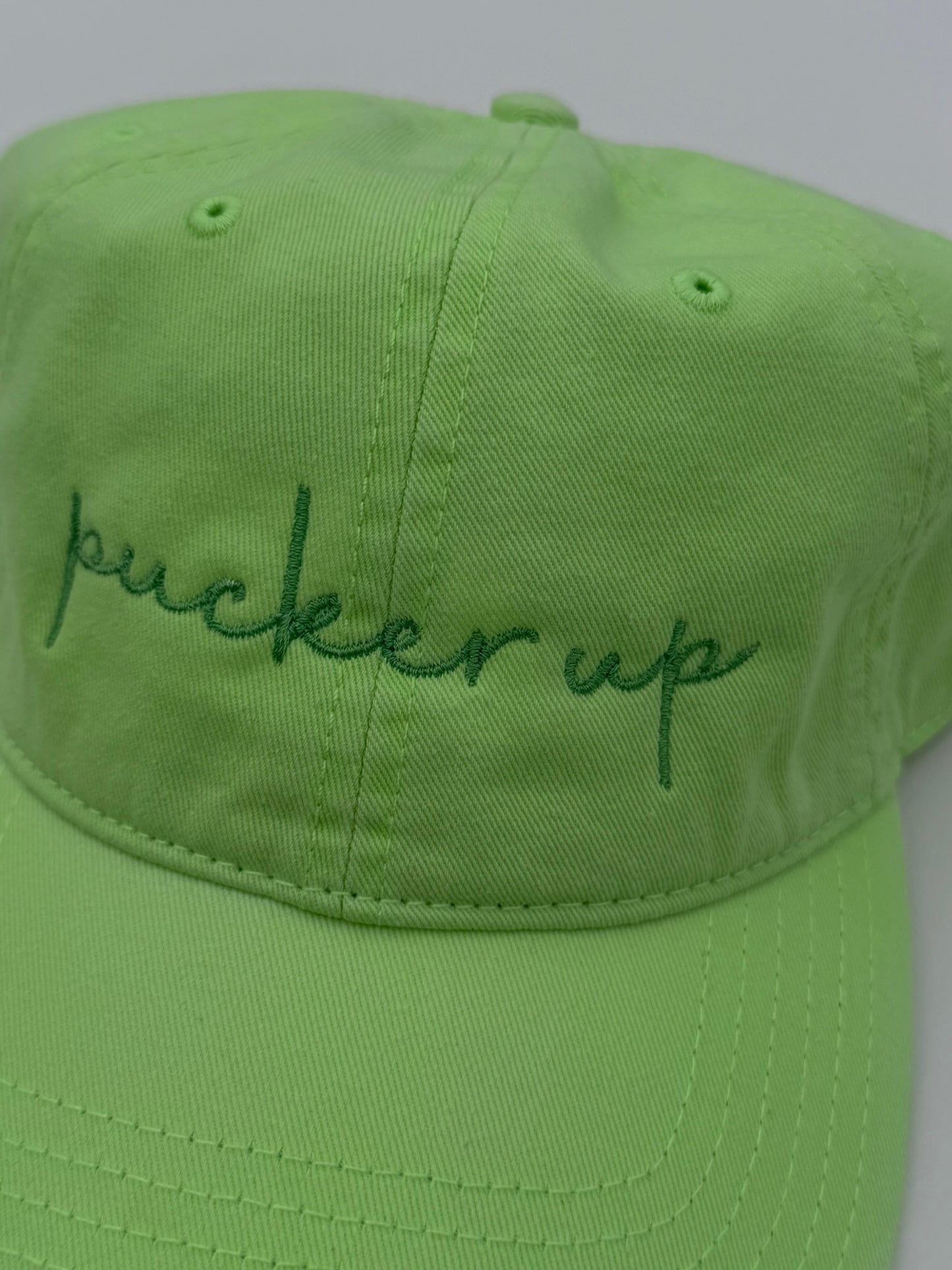 Pucker Up Embroidered Pickle Hat