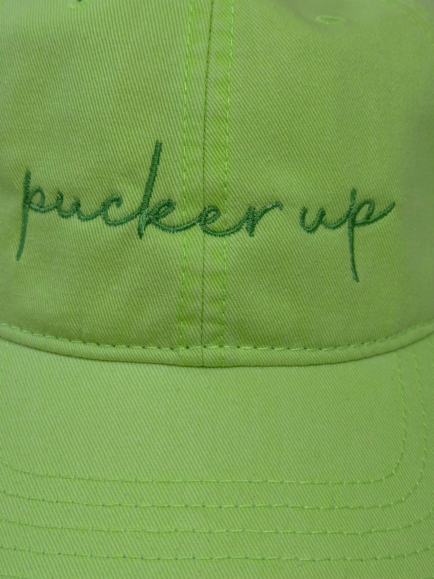 Pucker Up Embroidered Pickle Hat