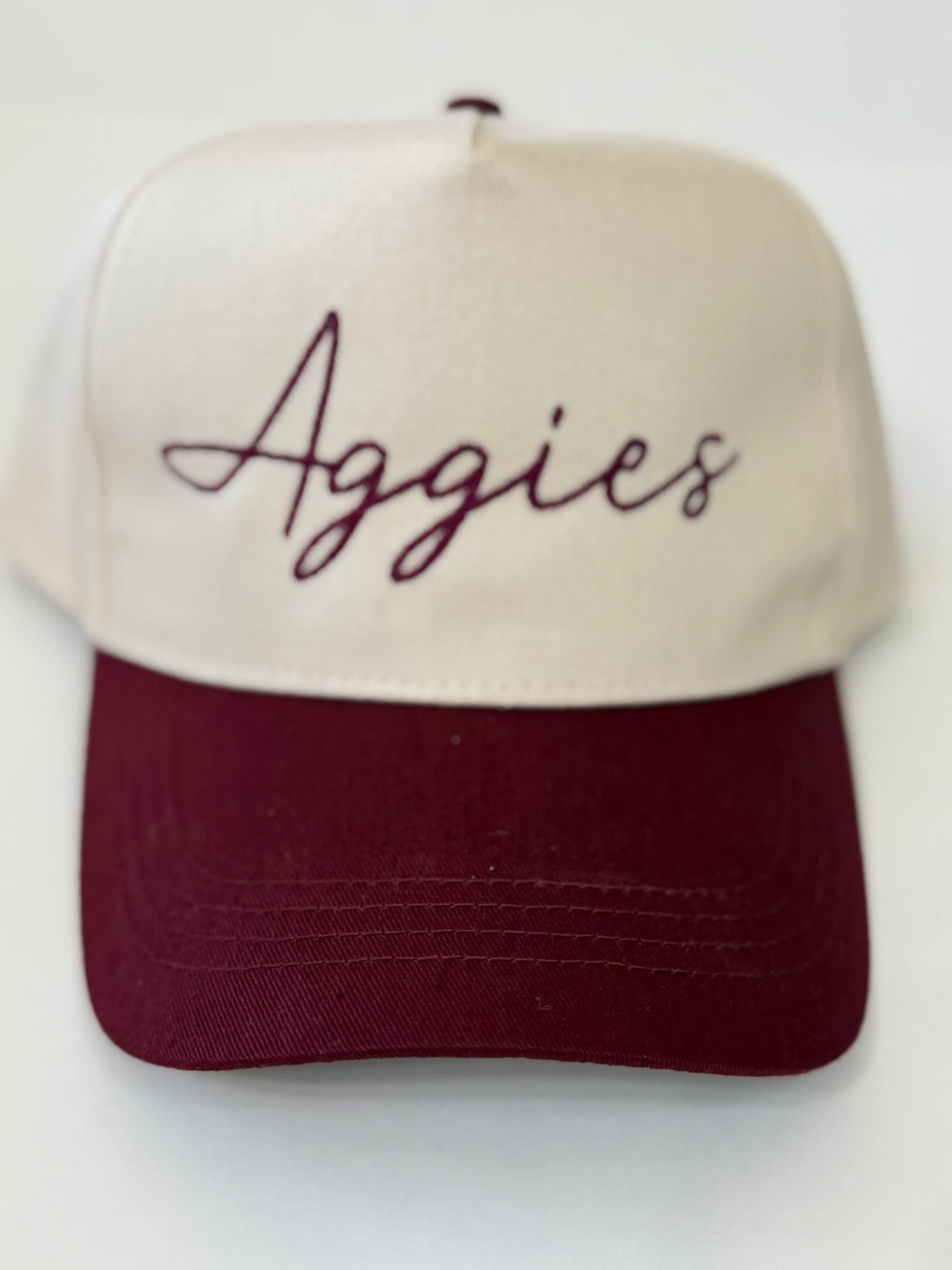 Aggies Script Two-Tone Hat – College Station