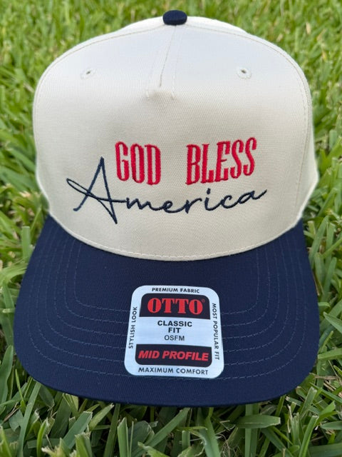 God Bless America Canvas Hat