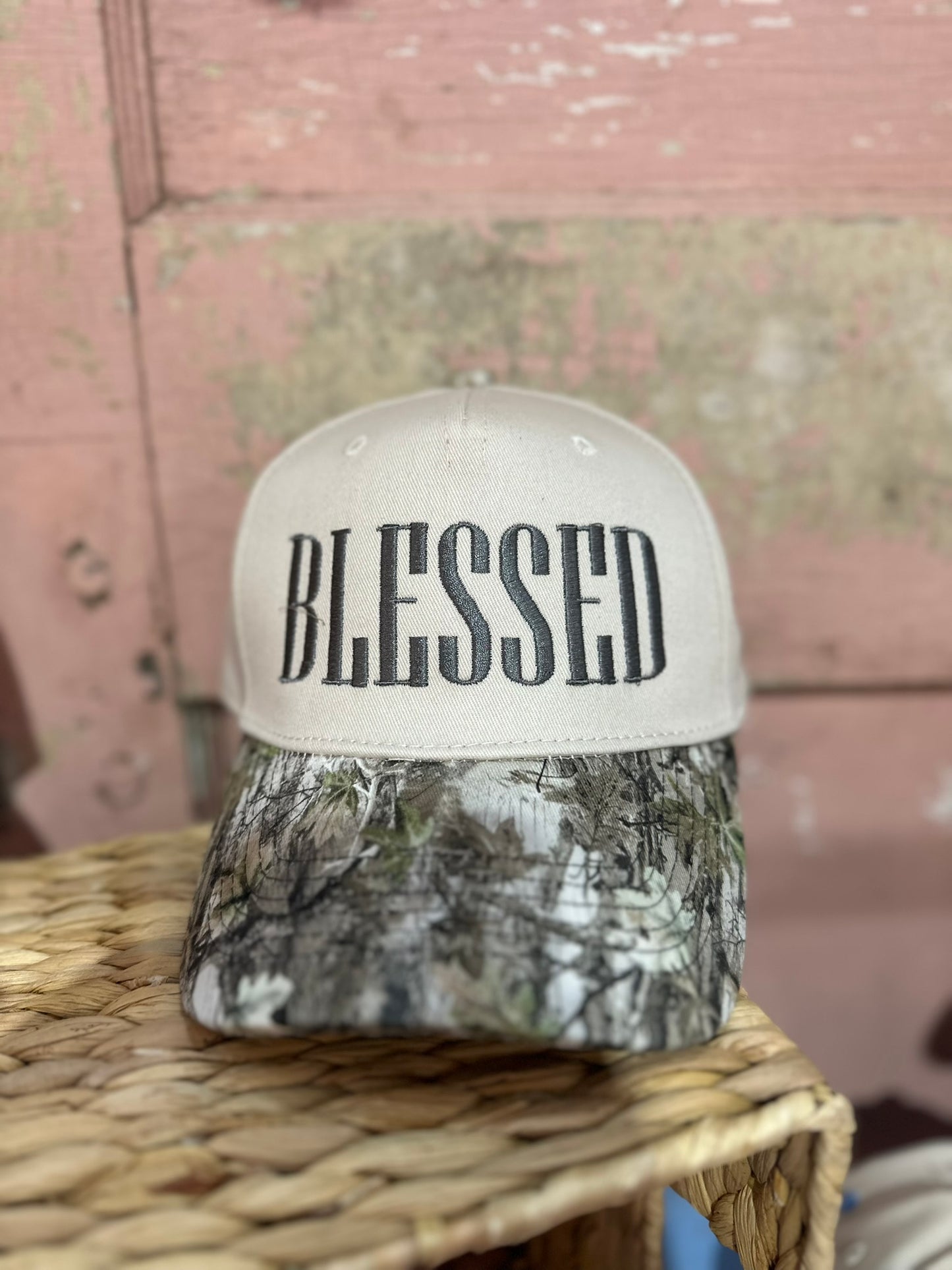 BLESSED Embroidered Snapback Hat
