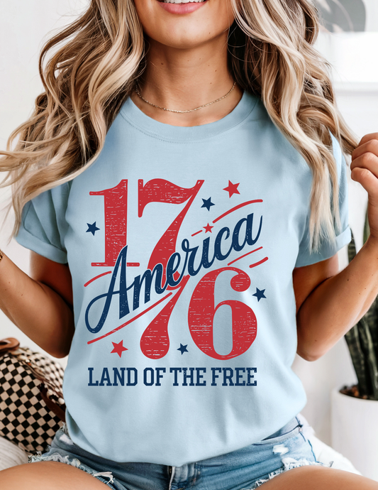 America 1776 Land of the Free Tee