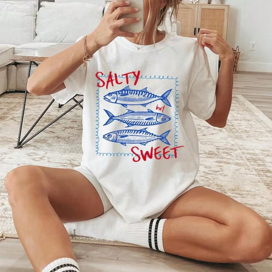 Salty Sardine Stamp Printed Tee