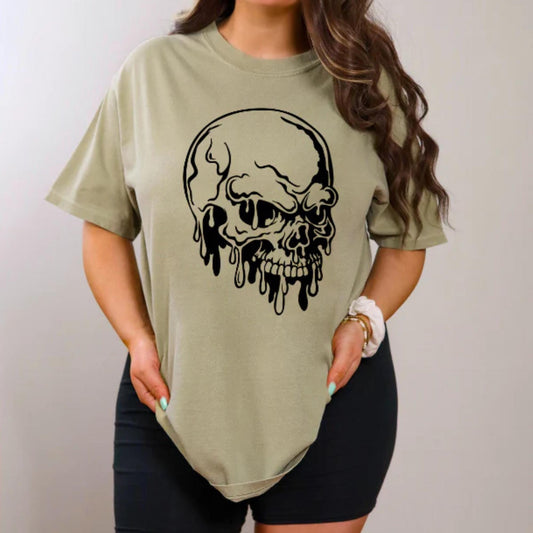 Drippy Skull Comfort Colors T-Shirt