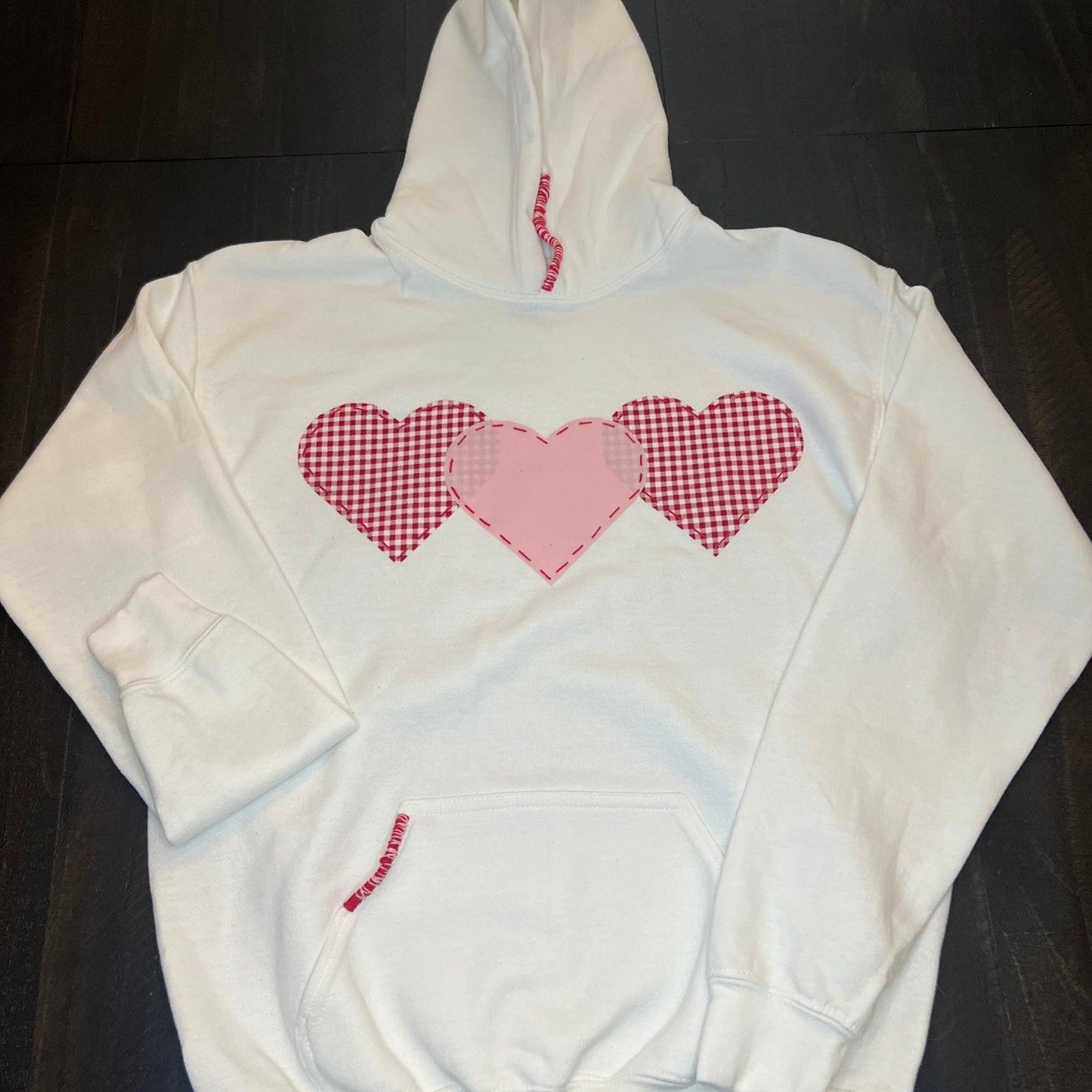 Heart Patchwork Hoodie Handmade with Love
