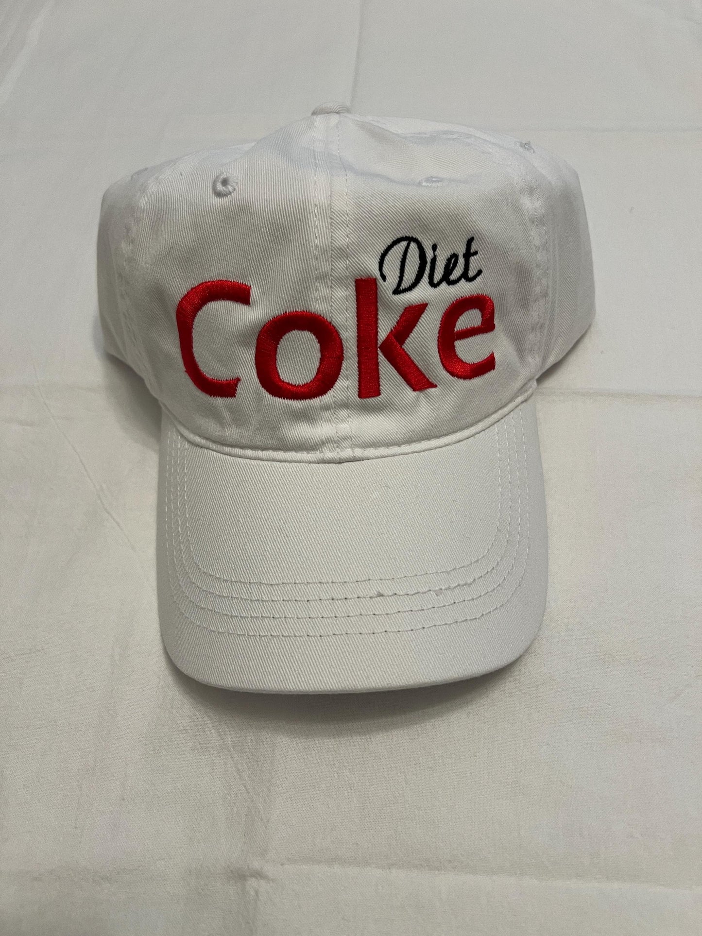 Diet coke pony tail hat.. “Ice. Straw. Can. Repeat